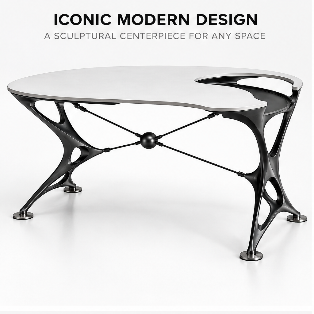 domivov® Sculptural Ergonomic Cutout Desk