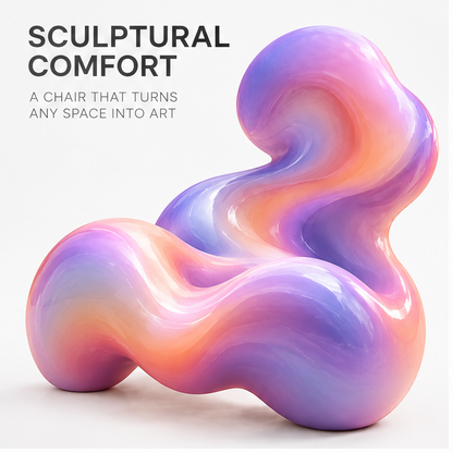 domivov® Pastel Gradient Sculptural Lounge Chair