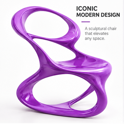 domivov® Purple Sculptural Accent Chair