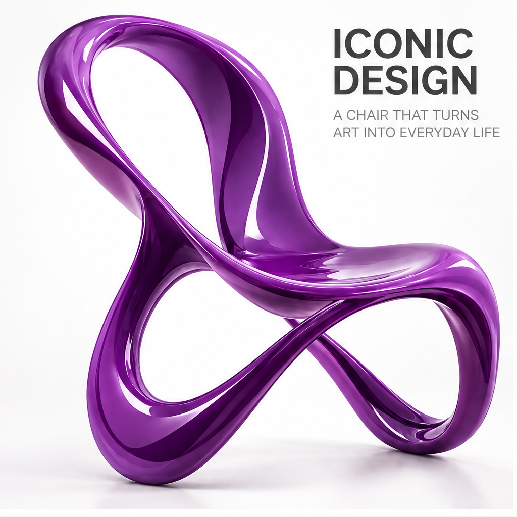 domivov® Violet Loop Sculptural Accent Chair