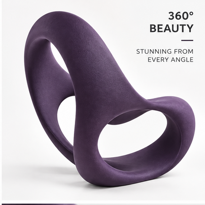 domivov® Sculptural Lounge Chair – Plum Purple Matte Accent Chair