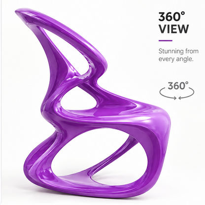 domivov® Purple Sculptural Accent Chair