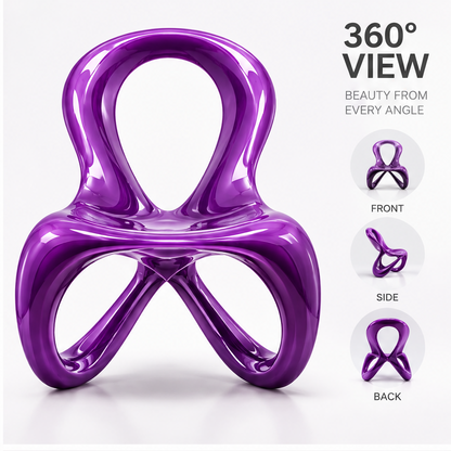 domivov® Violet Loop Sculptural Accent Chair