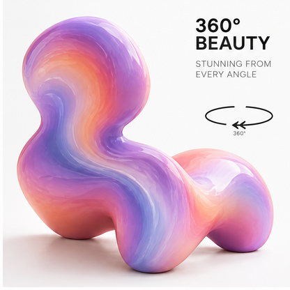 domivov® Pastel Gradient Sculptural Lounge Chair