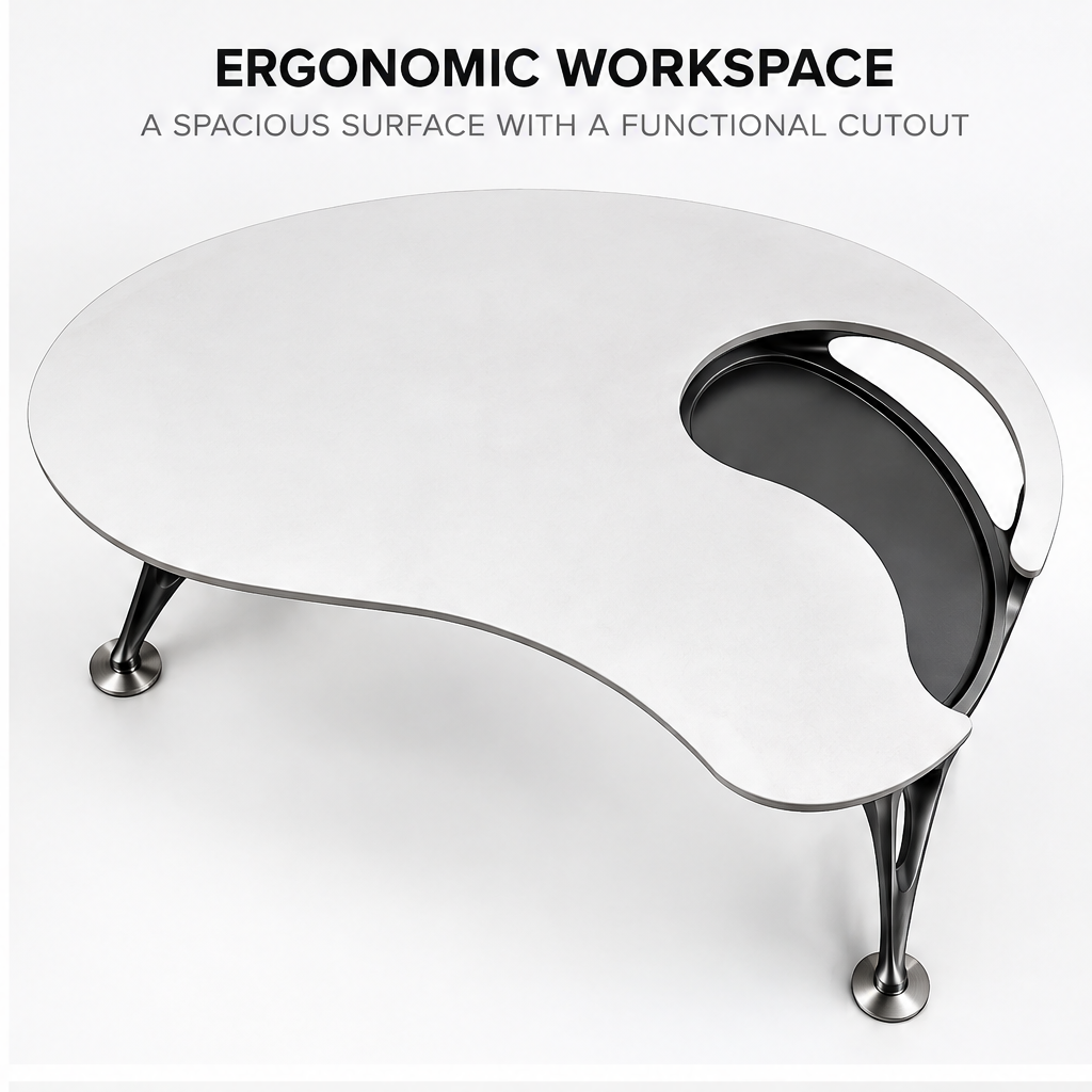 domivov® Sculptural Ergonomic Cutout Desk