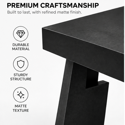 domivov® Black Geometric Split-Top Coffee Table