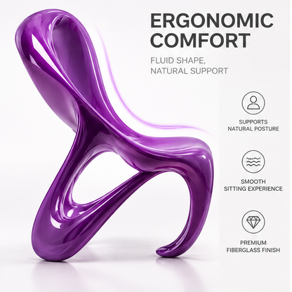 domivov® Violet Loop Sculptural Accent Chair