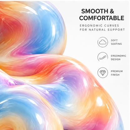 domivov® Rainbow Wave Sculptural Accent Chair