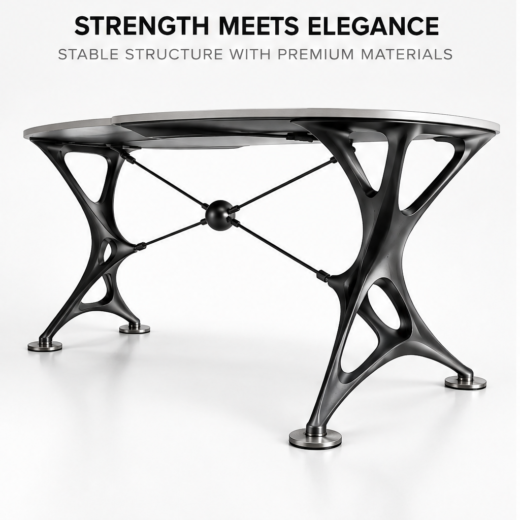 domivov® Sculptural Ergonomic Cutout Desk