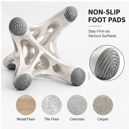 domivov® White Ergonomic Perforated Stool