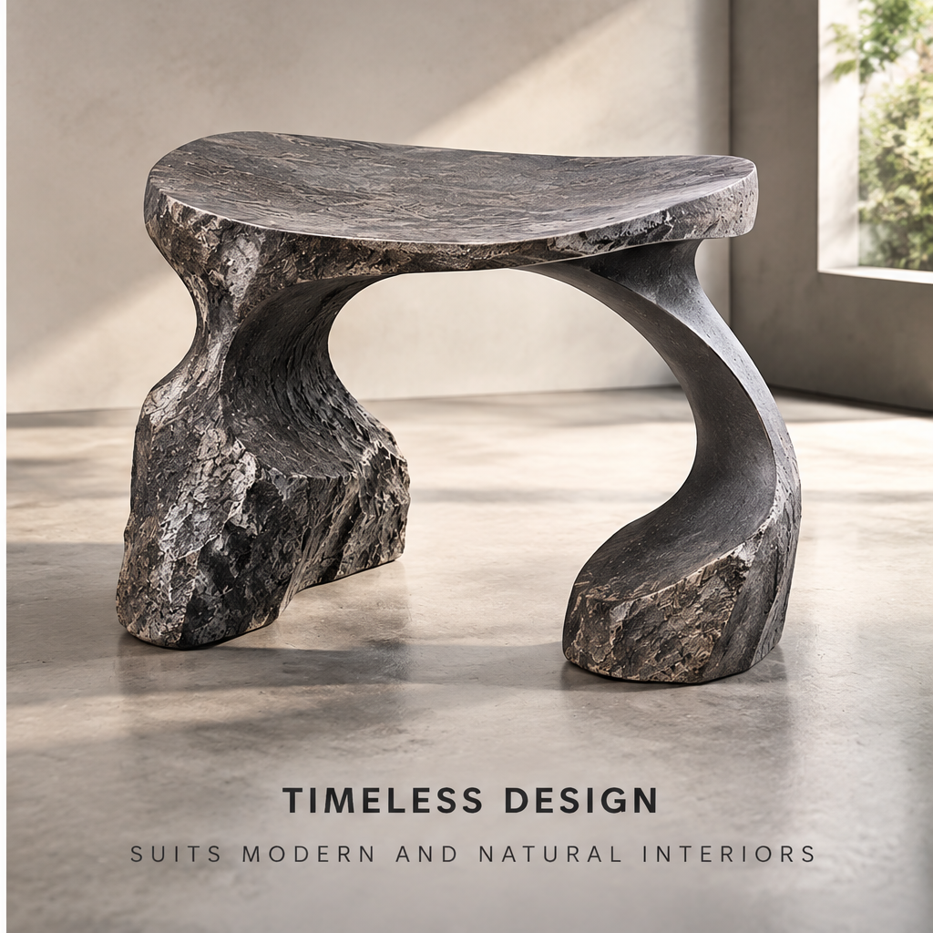domivov® Sculptural Natural Stone Stool