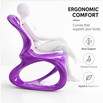 domivov® Purple Sculptural Accent Chair