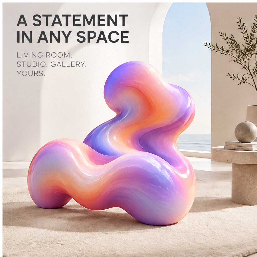 domivov® Pastel Gradient Sculptural Lounge Chair