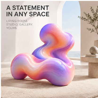 domivov® Pastel Gradient Sculptural Lounge Chair
