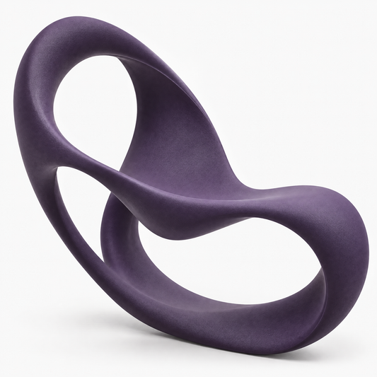 domivov® Sculptural Lounge Chair – Plum Purple Matte Accent Chair