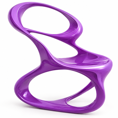domivov® Purple Sculptural Accent Chair