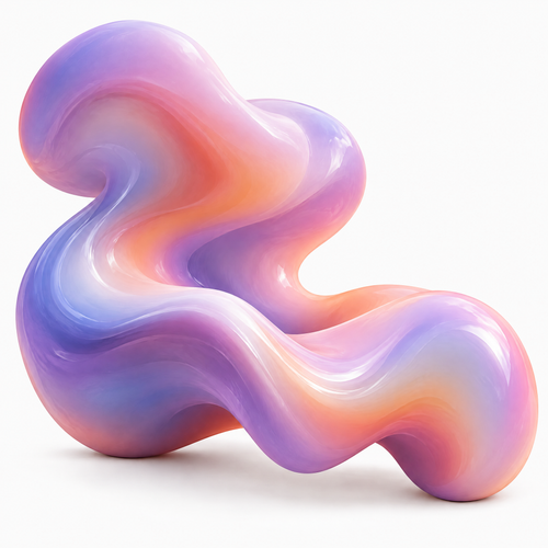 domivov® Pastel Gradient Sculptural Lounge Chair