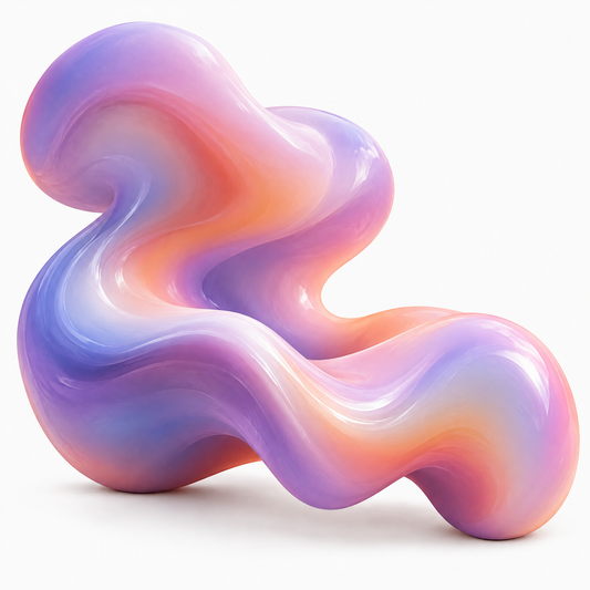 domivov® Pastel Gradient Sculptural Lounge Chair