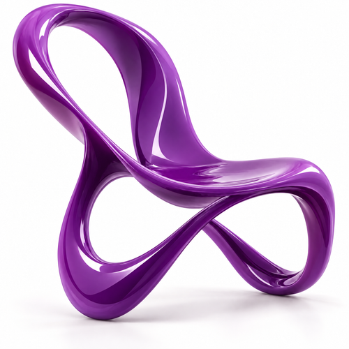 domivov® Violet Loop Sculptural Accent Chair