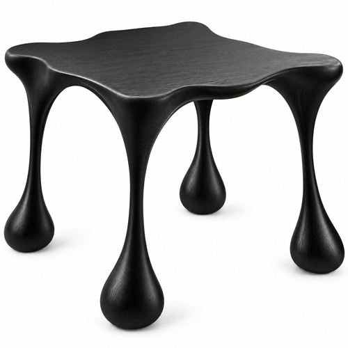 domivov® Black Organic Sculptural Accent Table