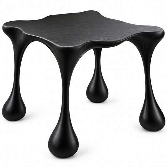 domivov® Black Organic Sculptural Accent Table